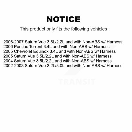 Transit Auto Rear Wheel Hub Bearing & ABS Sensor Kit For Saturn Vue Chevrolet Equinox Pontiac Torrent K7S-101622